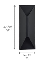 Load image into Gallery viewer, 14-Inch 24W Diamond Shape Outdoor LED Wall Light (2-pack)