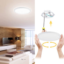 Load image into Gallery viewer, YUURTA 12 Inch 24W 3CCT (3000K/4000K/5000K) Flush Mount Ceiling Light 3000Lm Dimmable