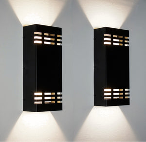 12-Inch 24W Semi-Square Outdoor LED Wall Light (2-pack)