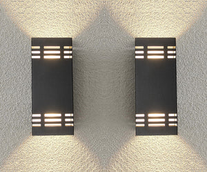 12-Inch 24W Semi-Square Outdoor LED Wall Light (2-pack)