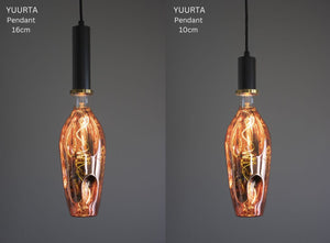 YUURTA LED 12-Inch Copper Glass Oversized Bottle Shape Bulb 4W E26 Spiral Filament