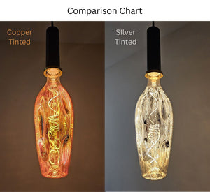 YUURTA LED 12-Inch Copper Glass Oversized Bottle Shape Bulb 4W E26 Spiral Filament
