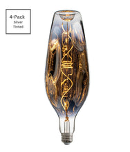 Load image into Gallery viewer, 12-Inch 4W E26 Silver Tinted Glass Oversized Bottle Shape LED Spiral Filament Bulb
