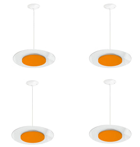 15-Inch 18W Color Selectable Pendant LED Disk Light (Orange)