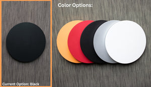 15-Inch 18W Color Selectable Ceiling/Wall Flush Mount LED Disk Light (Black)