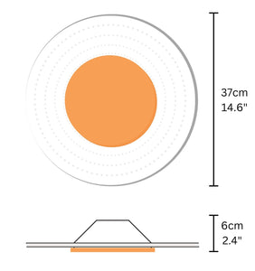 15-Inch 18W Color Selectable Pendant LED Disk Light (Orange)