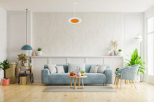 Load image into Gallery viewer, 15-Inch 18W Color Selectable Pendant LED Disk Light (Orange)
