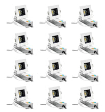 Load image into Gallery viewer, 2-Inch 9W Anti Glare 5CCT CRI90+ LED Downlights (Square White-Black)
