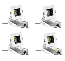 Load image into Gallery viewer, 2-Inch 9W Anti Glare 5CCT CRI90+ LED Downlights (Square White-Black)
