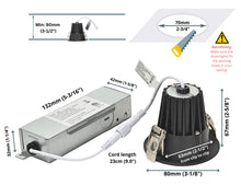 Load image into Gallery viewer, 2-Inch Black 9W Anti Glare 5CCT CRI90+ LED Downlighs
