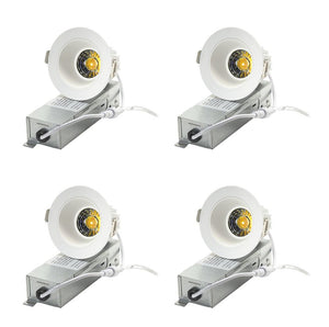 YUURTA 2-Inch 8W Anti Glare 3CCT CRI90 White Round Recessed LED Downlights