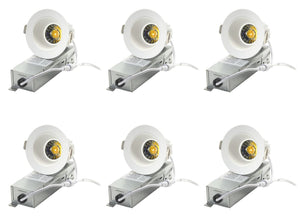 YUURTA 2-Inch 8W Anti Glare 3CCT CRI90 White Round Recessed LED Downlights
