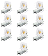 Load image into Gallery viewer, 2-Inch 9W Anti Glare 5CCT CRI90+ LED Downlights (Square White)
