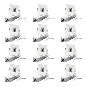 2-Inch 9W Anti Glare 5CCT CRI90+ LED Downlights (Square White)