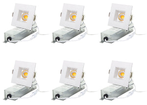 2-Inch 9W Anti Glare 5CCT CRI90+ LED Downlights (Square White)