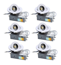 Load image into Gallery viewer, 3 Inch 6W 24° Narrow Beam 90° Tilt Color Selectable 5CCT 500Lm Wet Rated Gimbal Lights
