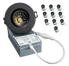 Load image into Gallery viewer, 3 Inch 8W CRI90 3000K (Warm White) LED Gimbal Pot Lights (Black)
