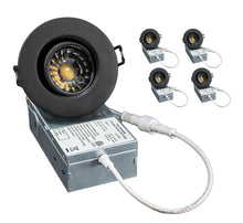 Load image into Gallery viewer, 3 Inch 8W CRI90 3000K (Warm White) LED Gimbal Pot Lights (Black)
