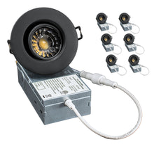 Load image into Gallery viewer, 3 Inch 8W CRI90 3000K (Warm White) LED Gimbal Pot Lights (Black)
