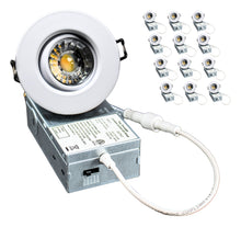 Load image into Gallery viewer, 3 Inch 8W CRI90 5CCT Color Selectable LED Gimbal Pot Lights (White)
