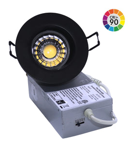 3 Inch 8W 730Lm Black LED Gimbal Lights (CRI90, 5CCT)