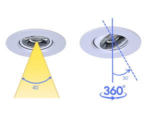 3 Inch 8W 830Lm LED Gimbal Lights (CRI90, 3000K)