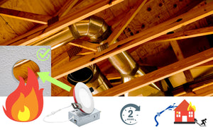 4 Inch 9W 2-Hour Fire Rated LED Downlights (Pot Lights) 5CCT Color Selectable