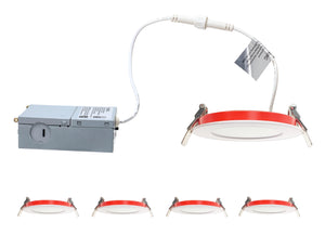 4 Inch 9W 2-Hour Fire Rated LED Downlights (Pot Lights) 5CCT Color Selectable
