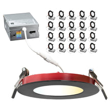Load image into Gallery viewer, 4 Inch 9W 2-Hour Fire Rated 5CCT Color Selectable LED Downlights (Black)
