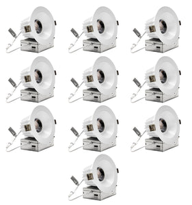 4-Inch 12W Anti Glare 5CCT CRI90+ LED Downlights (Round White)