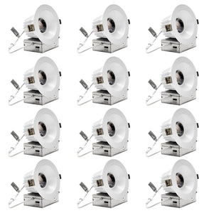 4-Inch 12W Anti Glare 5CCT CRI90+ LED Downlights (Round White)