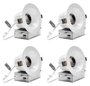 4-Inch 12W Anti Glare 5CCT CRI90+ LED Downlights (Round White)
