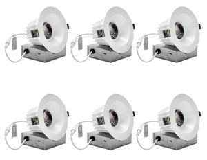 4-Inch 12W Anti Glare 3CCT CRI90+ LED Downlights (Round White)