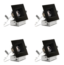 Load image into Gallery viewer, 4-Inch 12W Anti Glare 5CCT CRI90+ LED Downlights (Square Black)
