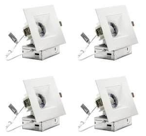 4-Inch 12W Anti Glare 5CCT CRI90+ LED Downlights (Square White)