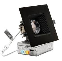 Load image into Gallery viewer, 4-Inch 12W Anti Glare 5CCT CRI90+ LED Downlights (Square Black)
