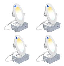 Load image into Gallery viewer, 4 Inch 9W 810Lm 5CCT Wet Rated LED Downlights
