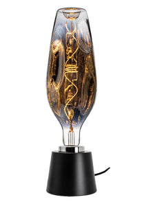 YUURTA Table/Desk Lamp Base 120V E26 Medium/Big/Oversized Light Bulb (Metal, Chrome Ring)