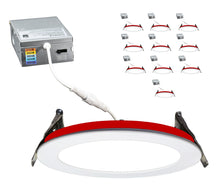Load image into Gallery viewer, 6 Inch 12W 2-Hour Fire Rated 5CCT Color Selectable LED Downlights (White)
