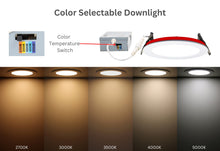 Load image into Gallery viewer, 6 Inch 12W 2-Hour Fire Rated 5CCT Color Selectable LED Downlights (White)
