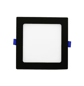 6 Inch 12W 900Lm 4000K (Natural/Pure White) Black Square LED Downlights