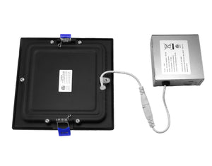 6 Inch 12W 900Lm 4000K (Natural/Pure White) Black Square LED Downlights