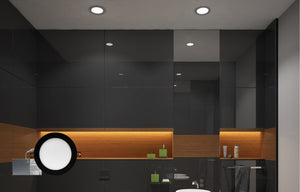 6 Inch 15W 990Lm 5CCT Color Selectable LED Downlights (Black)