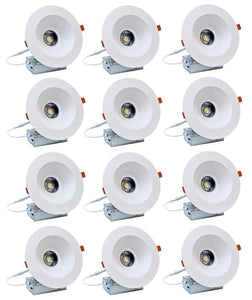 6-Inch 15W Anti Glare 5CCT CRI90+ LED Downlights (Round White)