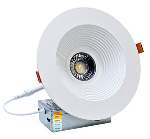 6-Inch 15W Anti Glare 5CCT CRI90+ LED Downlights (Round White)