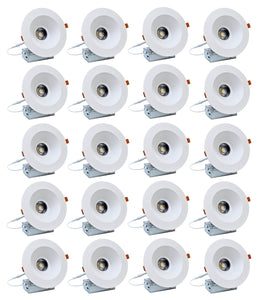6-Inch 15W Anti Glare 5CCT CRI90+ LED Downlights (Round White)