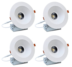 6-Inch 15W Anti Glare 5CCT CRI90+ LED Downlights (Round White)