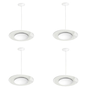 15-Inch 18W Color Selectable Pendant LED Disk Light (White)