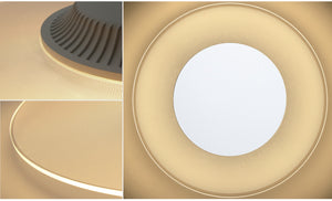 15-Inch 18W Color Selectable Pendant LED Disk Light (White)