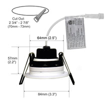 Load image into Gallery viewer, 3 Inch 8W 830Lm LED Gimbal Lights (CRI90, 3000K)
